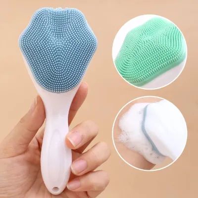 1pc Cute Cat Paw Silicone Face Scrubber Cleansing Brush